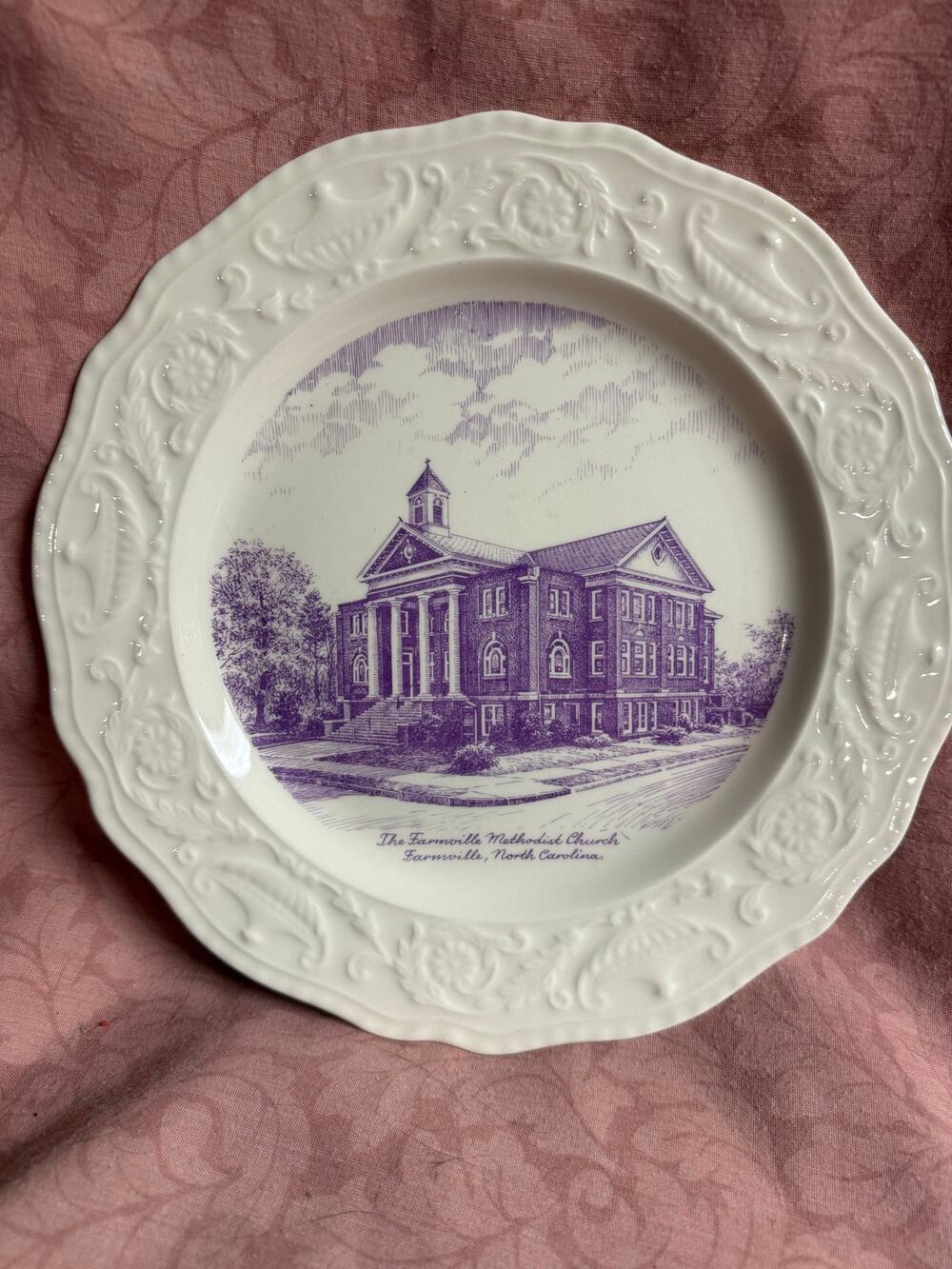 Farmville Methodist Church Memory Plate, Farmville, NC